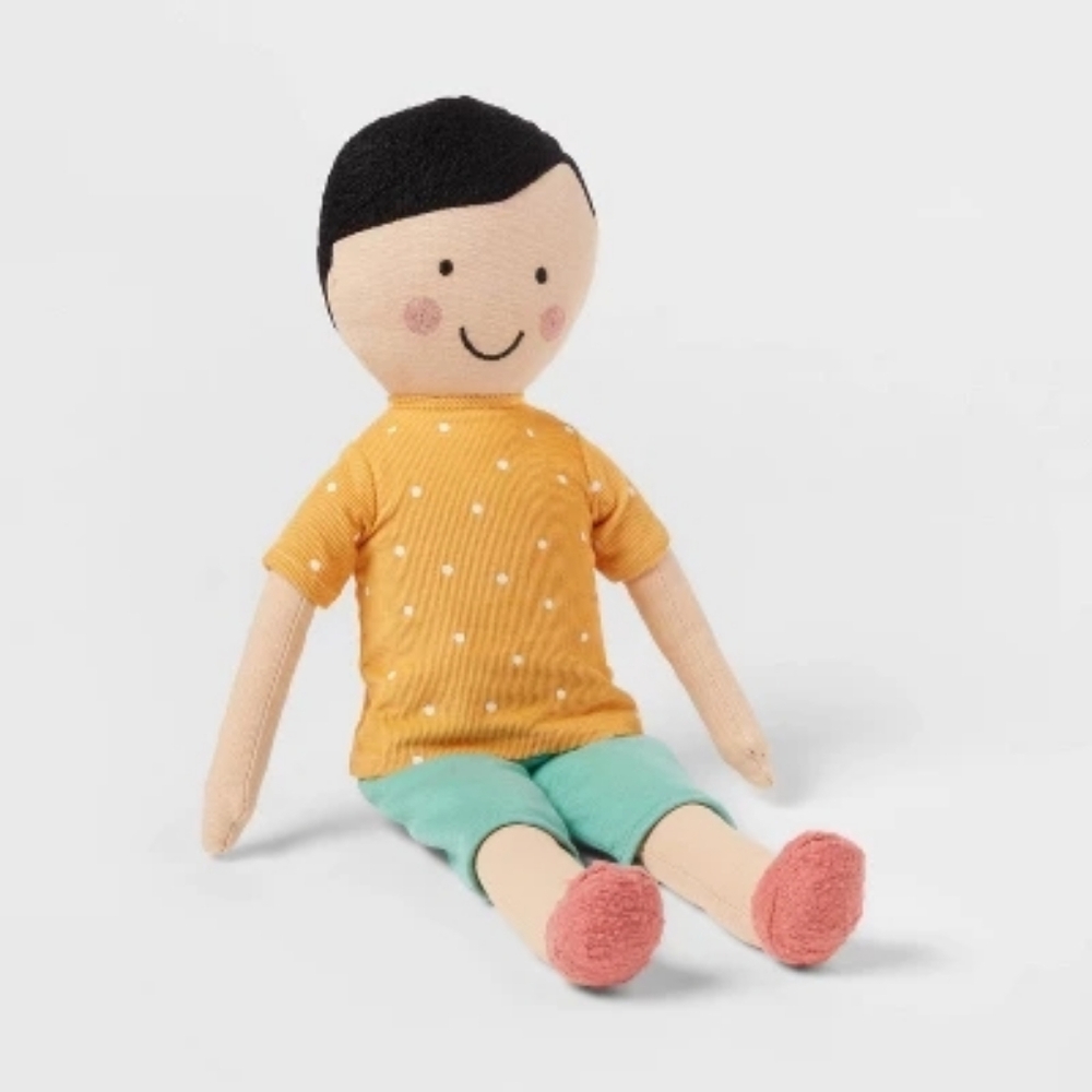 Kids' Decorative Pillow Pal Yellow Dot - Pillowfort™: Novelty Plush Pillow - Picture 3 of 8